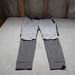 On Running Pants Mens XXL‎ Gray Weather Side Zip Athletic Jogger Training 37x32